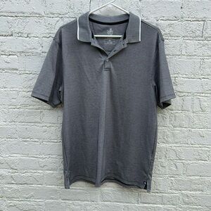 Rugby University men’s gray polo top sz M